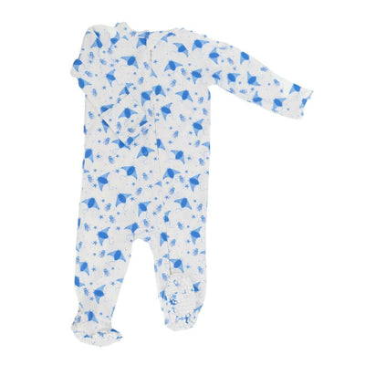 Zipper Footie - Stingray Blue - Pajamas