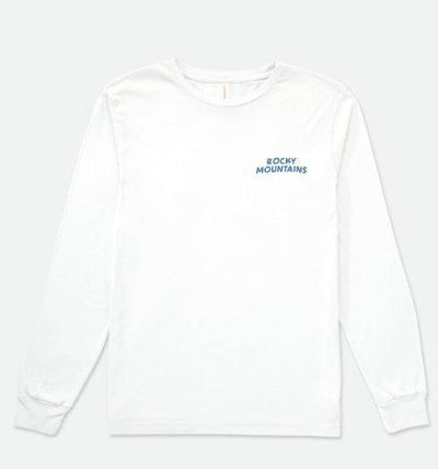 Rocky Mountains Live Life Long Sleeve Tee - White