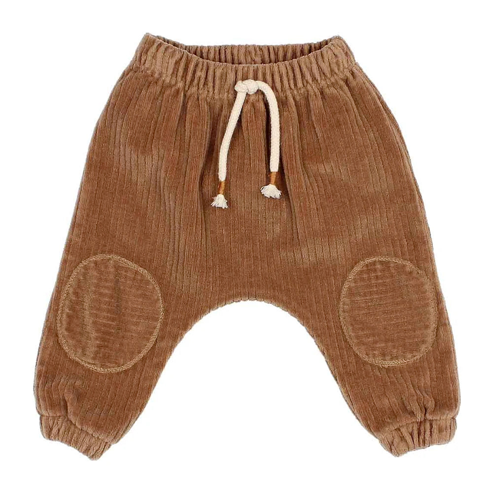 Baby Knit Velour Pants - Muscade