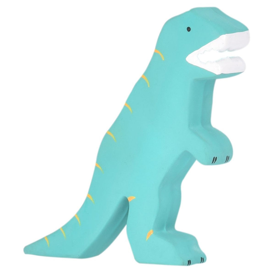 Baby T-Rex Natural Organic Rubber Teether, Rattle & Bath Toy