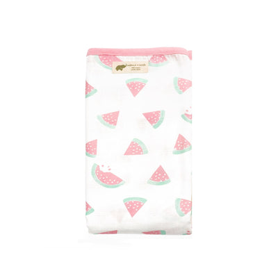 Organic Muslin Swaddle - Watermelon Dreams
