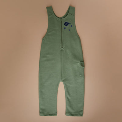 Organic Overall with Embroidery - Green