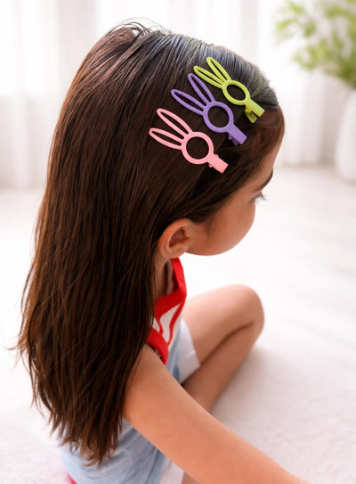 Bunny Ears Snap Clips – Set of 3