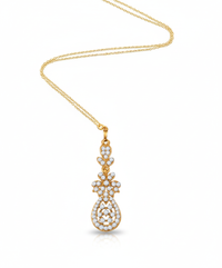 18k gold Chandelier drop Necklace