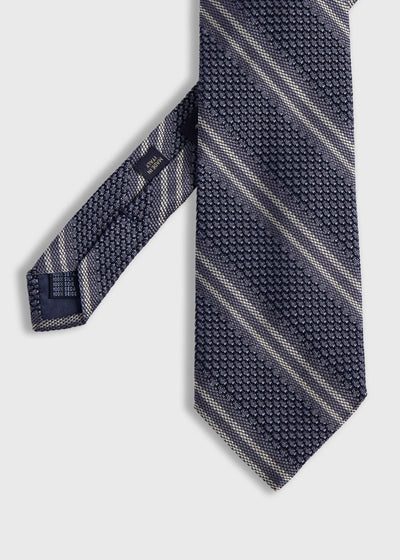 Silk Grenadine Stripe - Grey