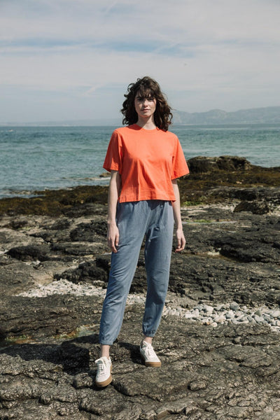 Bay Organic Cotton Top - Coral - Shirt