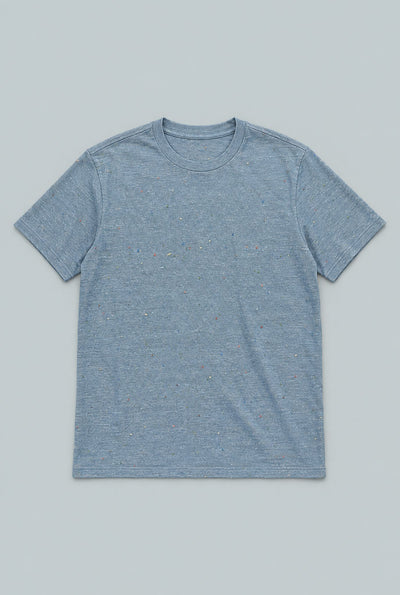 Junko Donegal Crewneck Tee - Blue