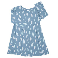 Twirly Bow Dress - Feathers