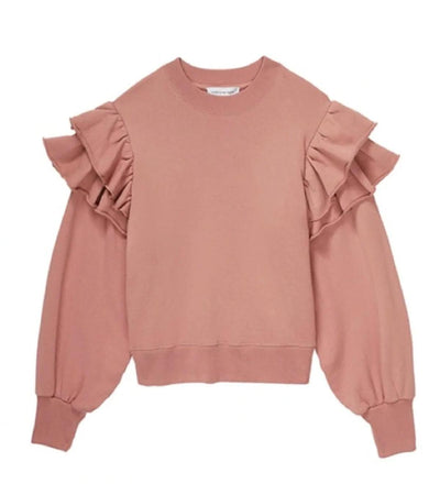 Ruffle Sweatshirt - Clay