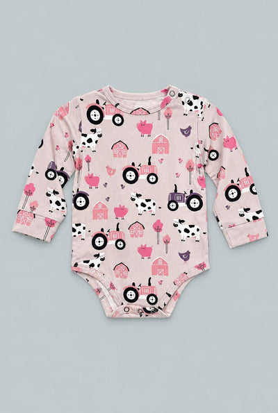 Tractors And Cows Baby Bodysuit - Dolly