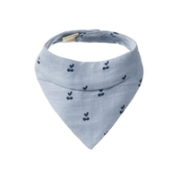 Triangle Bib Muslin - Petite Cherry Blue Print