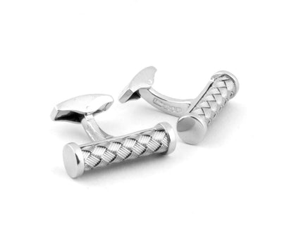 Intrecciato Silver Cufflinks - Silver
