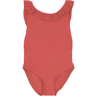 Alba Ruffled One-Piece Swimsuit - Vichy Red