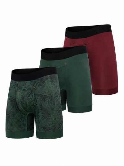 All Citizens Elite II Boxer Brief 3-Pack - Rain Forest / Hunter / Oxblood