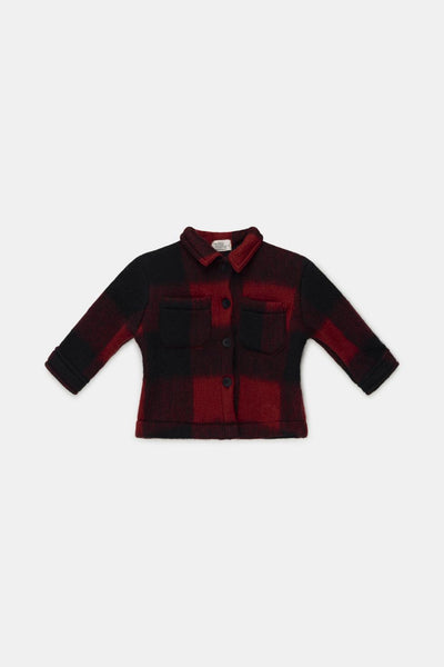 Plaid wool baby overshirt - Unique
