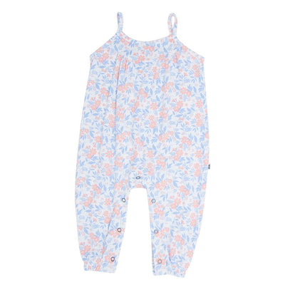 Tank Pant Romper - Vintage Flower Pink - Romper