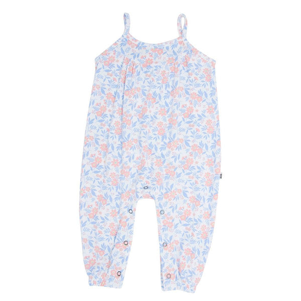 Tank Pant Romper - Vintage Flower Pink - Romper