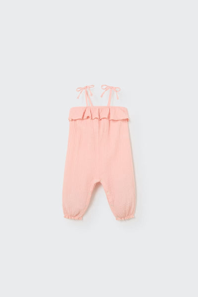 Soft Gauze Flounce Baby Jumpsuit
