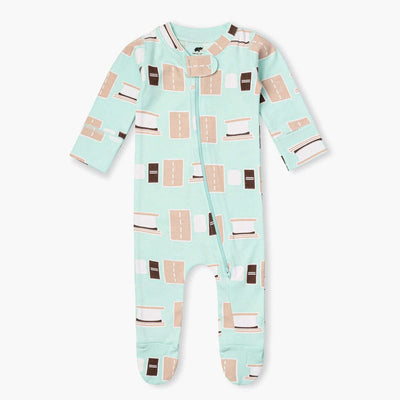 One-Piece Baby Footed Pajamas - Pass the S'mores