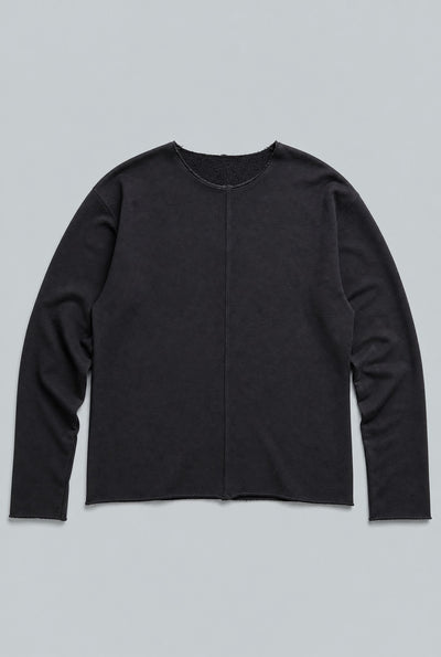 Raw Edge Sweatshirt - Black