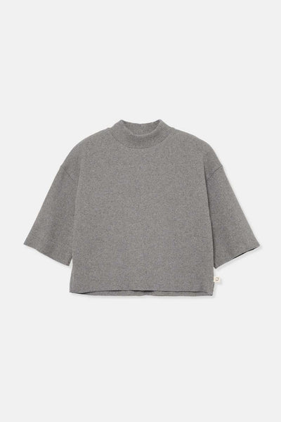 Soft rib sweater - Grey - Turtleneck