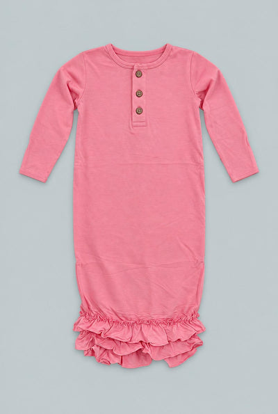 Ruffle Gown - Candy Pink