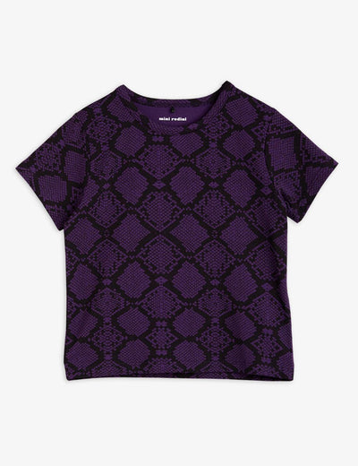 Snakeskin Ss Tee - Purple - T-shirt