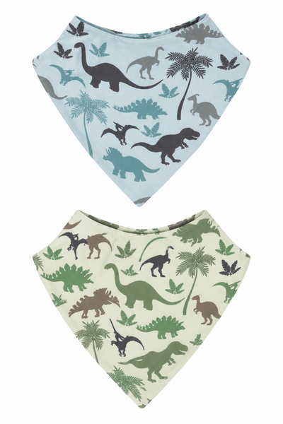 Sweet Bamboo Bib 2-Pack - Dino