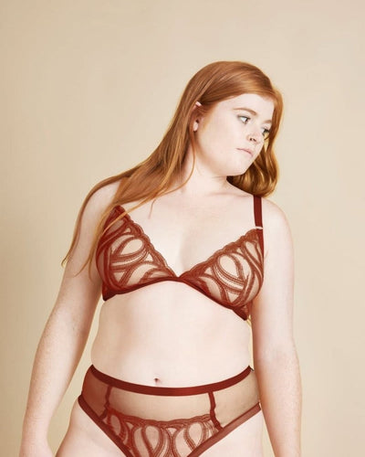 Open-Hearted Plunge Bra - Sienna