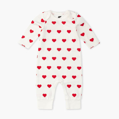 Jack + Jill Romper - Red Hearts
