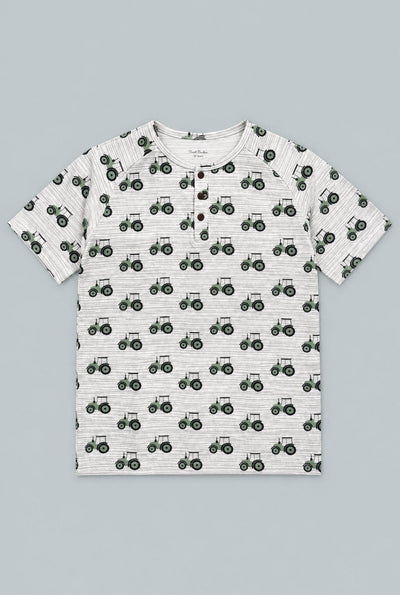Raglan Henley Short Sleeve - Tractor