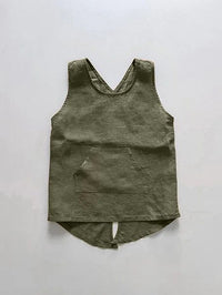 The Linen Apron - Olive