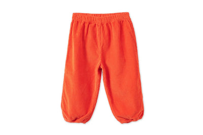 Organic Cotton Corduroy Trousers - Dark Coral - 0-6 Months - Pants