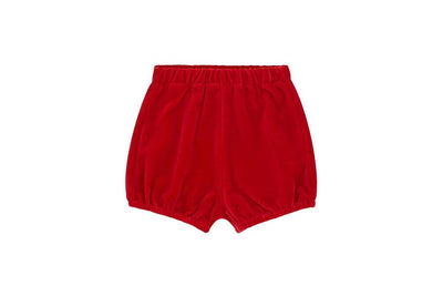 Organic Cotton Velvet Bloomers - Red