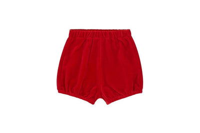 Organic Cotton Velvet Bloomers - Red - Bloomer