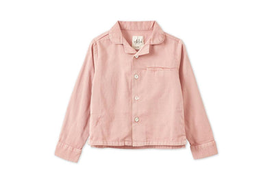 Baby LS Organic Cotton Woven Collared Shirt - Pink Quartz