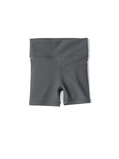Athletic Ribbed Biker Short - Grey - Shorts