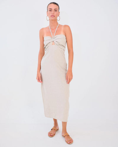 Haya Dress - Natural Linen - Dresses