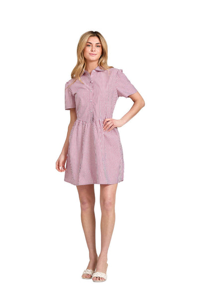 Autumn Dress - Red Stripe