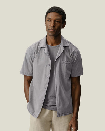 Air Cotton Camp Shirt - Silver