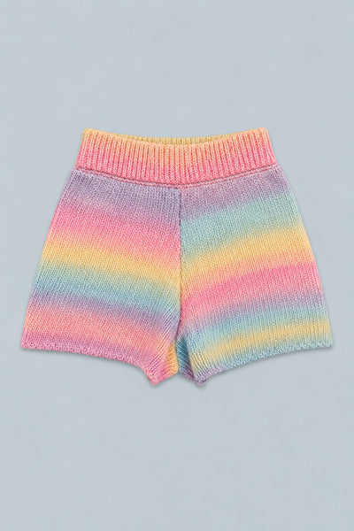 Poppy Ombre Sweater Shorts - Pastel/Multi