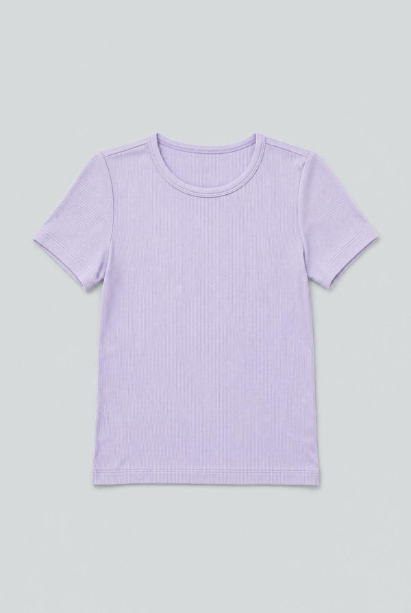 Ribbed Tee - Purple