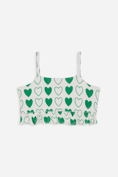 Top Clara - Green Hearts