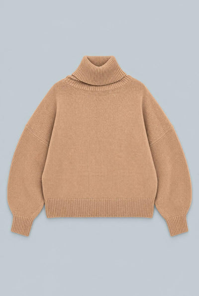 Oversized Essential Turtleneck - Camel