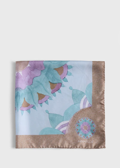 Silk Starburst Bandana - Tan