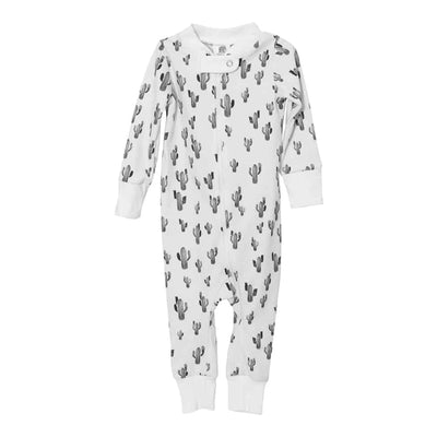 Full Zip Footless Pajama - Cacti