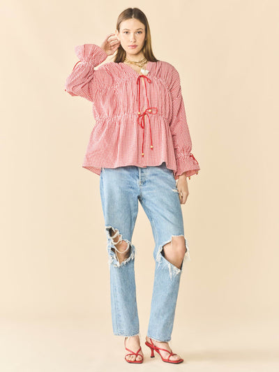 Isle Top x Rainey - Red Gingham
