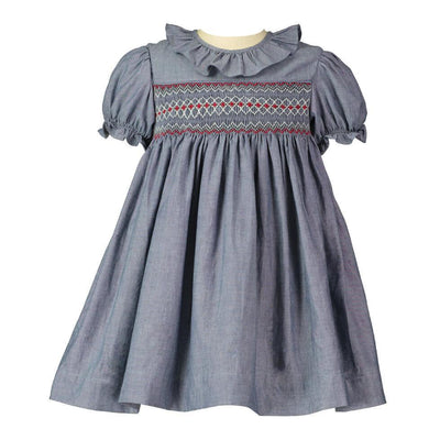 Chambray Smocked Dress