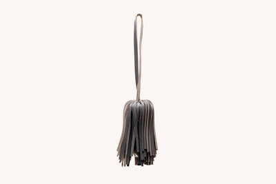 Leather Waterfall Tassels - Grey