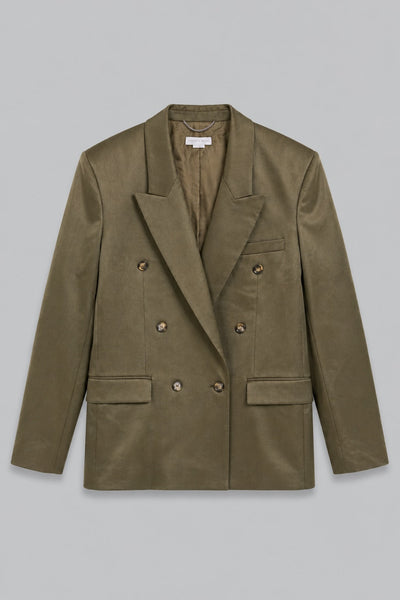 Double-Breasted Blazer - Khaki
